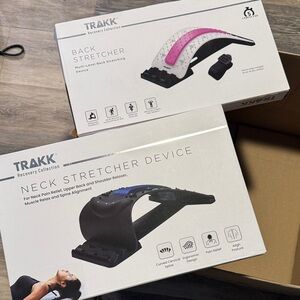 Back and Neck Stretcher Device - Black and Pink